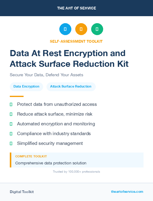 Data At Rest Encryption and Attack Surface Reduction Kit