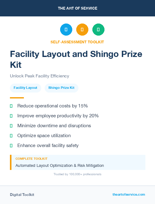 Facility Layout and Shingo Prize Kit