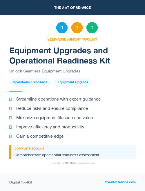 Equipment Upgrades and Operational Readiness Kit