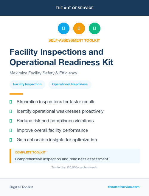 Facility Inspections and Operational Readiness Kit
