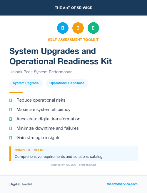 System Upgrades and Operational Readiness Kit