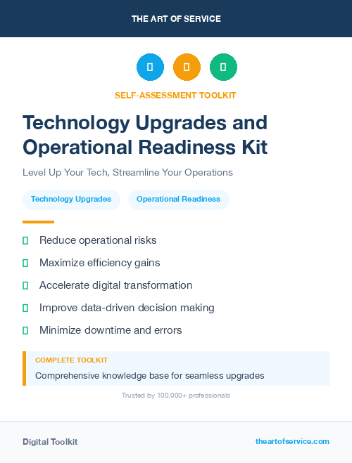 Technology Upgrades and Operational Readiness Kit