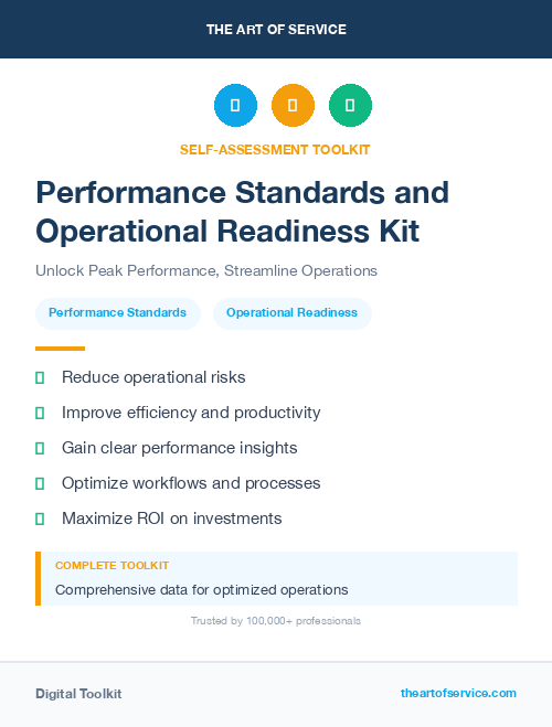 Performance Standards and Operational Readiness Kit