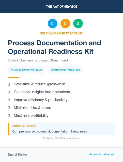 Process Documentation and Operational Readiness Kit