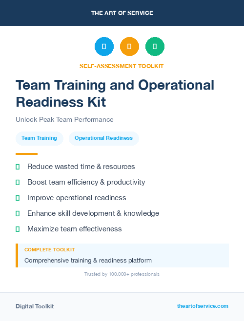 Team Training and Operational Readiness Kit