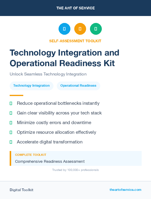 Technology Integration and Operational Readiness Kit