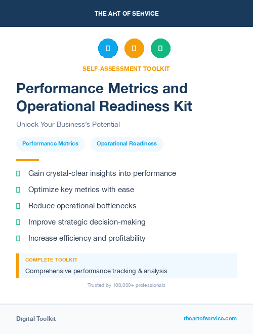 Performance Metrics and Operational Readiness Kit