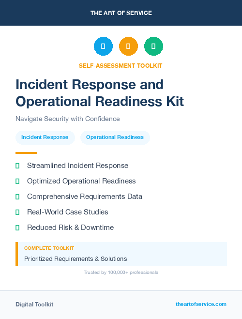 Incident Response and Operational Readiness Kit