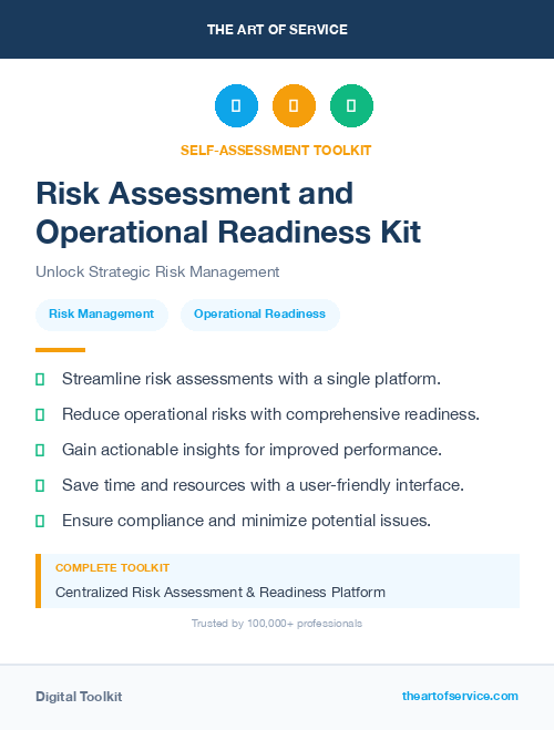Risk Assessment and Operational Readiness Kit
