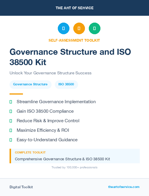 Governance Structure and ISO 38500 Kit