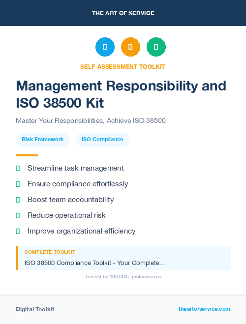 Management Responsibility and ISO 38500 Kit