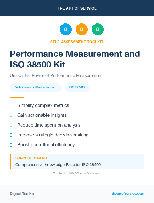 Performance Measurement and ISO 38500 Kit