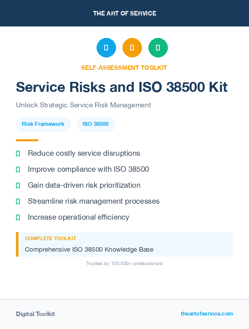 Service Risks and ISO 38500 Kit