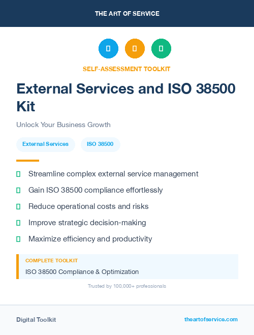 External Services and ISO 38500 Kit