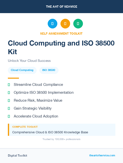 Cloud Computing and ISO 38500 Kit