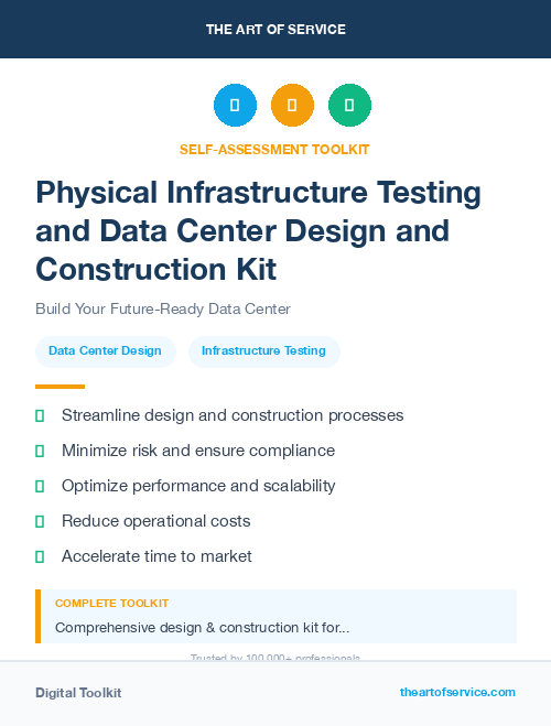 Physical Infrastructure Testing and Data Center Design and Construction Kit