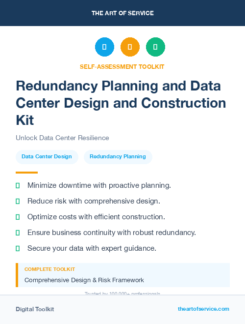 Redundancy Planning and Data Center Design and Construction Kit
