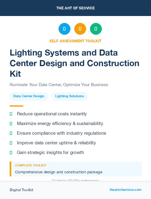 Lighting Systems and Data Center Design and Construction Kit