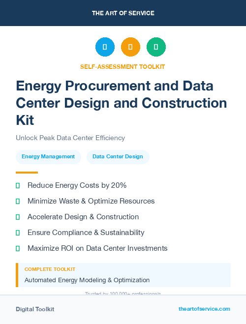 Energy Procurement and Data Center Design and Construction Kit