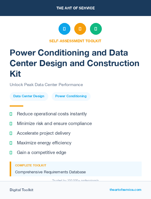 Power Conditioning and Data Center Design and Construction Kit