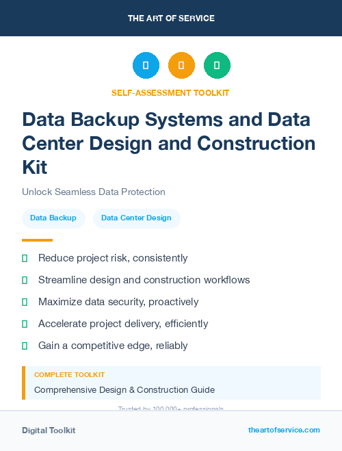Data Backup Systems and Data Center Design and Construction Kit