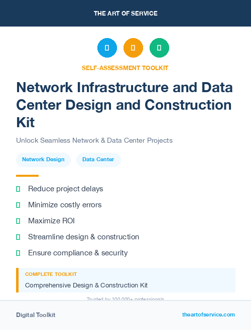 Network Infrastructure and Data Center Design and Construction Kit