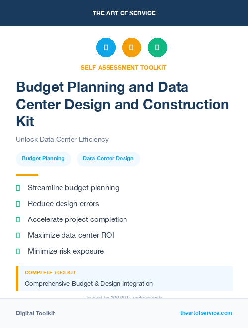 Budget Planning and Data Center Design and Construction Kit