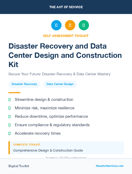 Disaster Recovery and Data Center Design and Construction Kit
