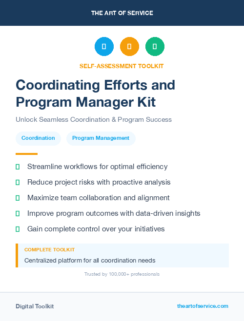 Coordinating Efforts and Program Manager Kit