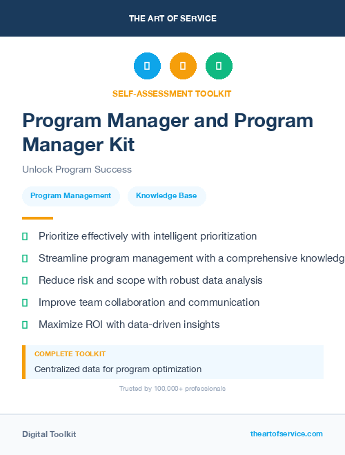 Program Manager and Program Manager Kit