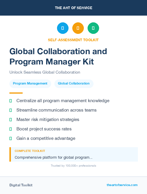 Global Collaboration and Program Manager Kit