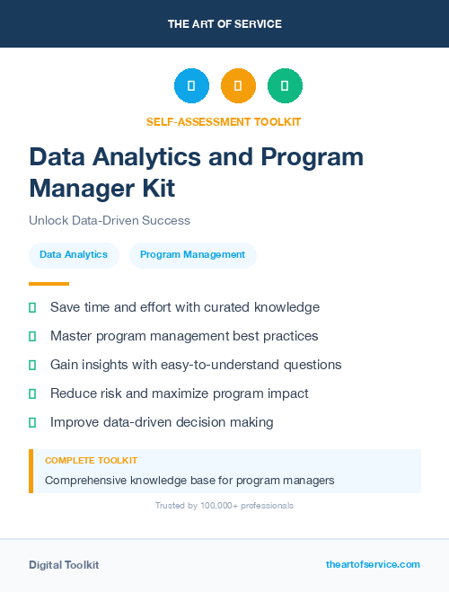 Data Analytics and Program Manager Kit