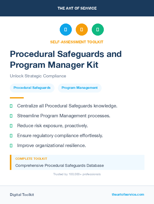 Procedural Safeguards and Program Manager Kit
