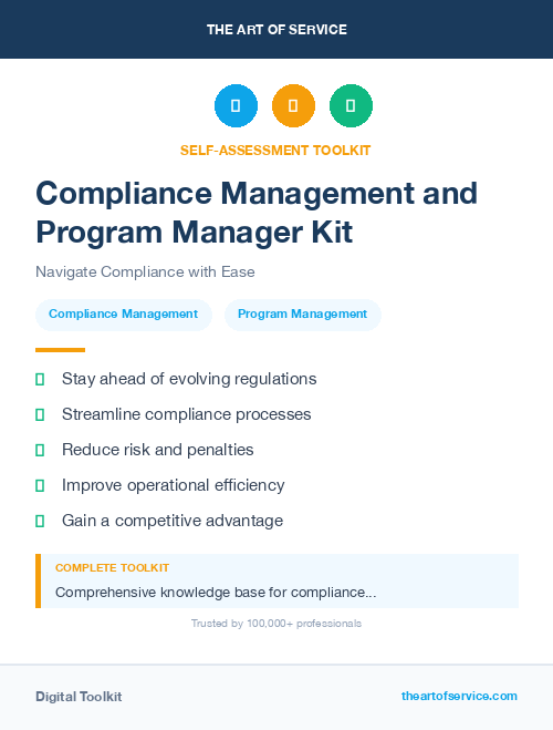 Compliance Management and Program Manager Kit