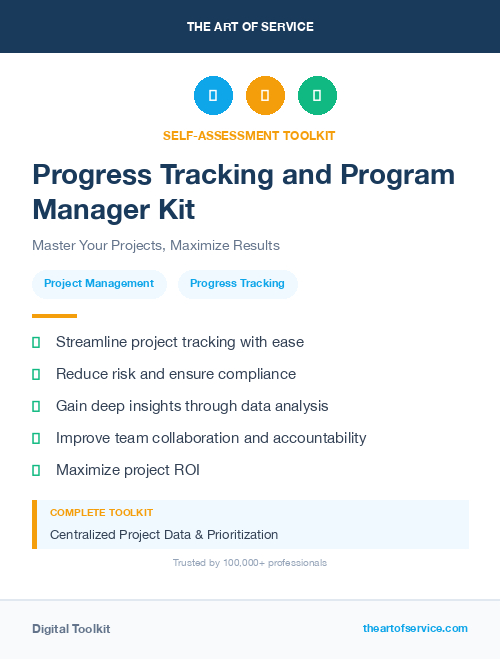 Progress Tracking and Program Manager Kit