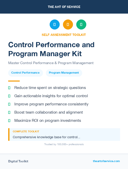 Control Performance and Program Manager Kit