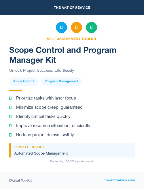 Scope Control and Program Manager Kit
