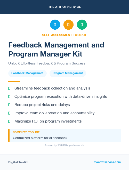 Feedback Management and Program Manager Kit
