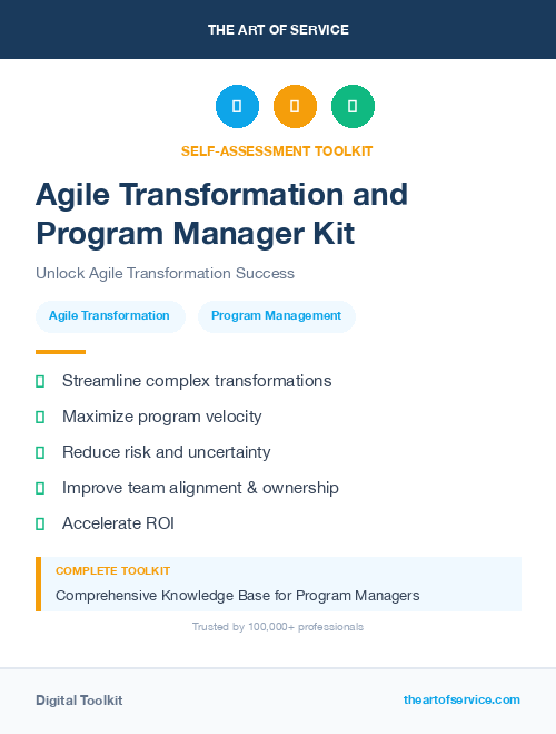 Agile Transformation and Program Manager Kit