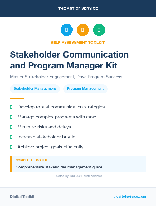 Stakeholder Communication and Program Manager Kit