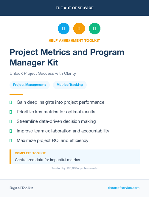 Project Metrics and Program Manager Kit