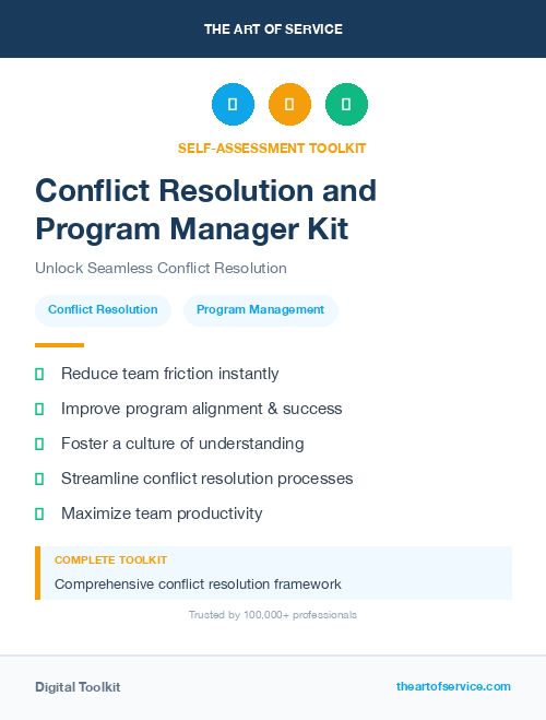 Conflict Resolution and Program Manager Kit