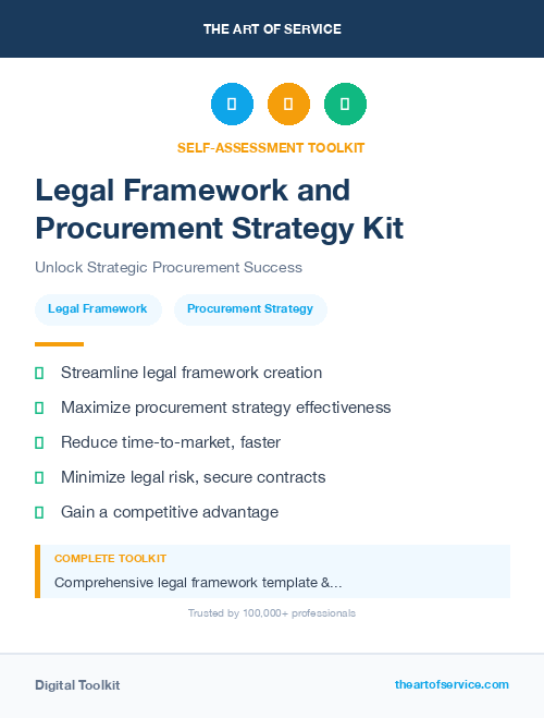Legal Framework and Procurement Strategy Kit