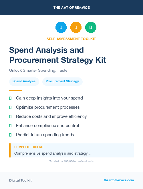 Spend Analysis and Procurement Strategy Kit