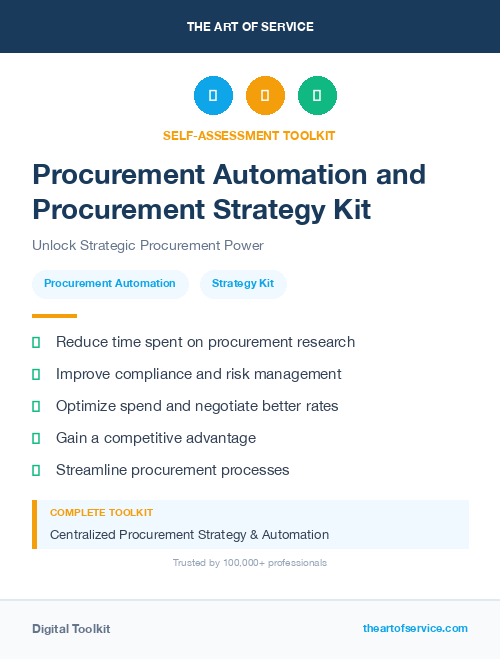Procurement Automation and Procurement Strategy Kit