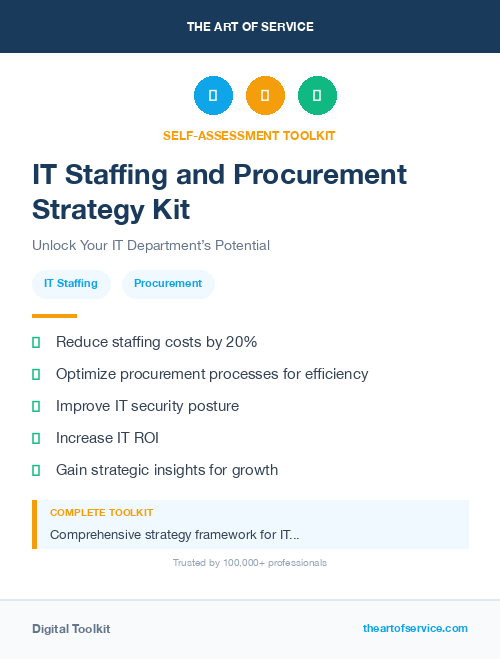 IT Staffing and Procurement Strategy Kit