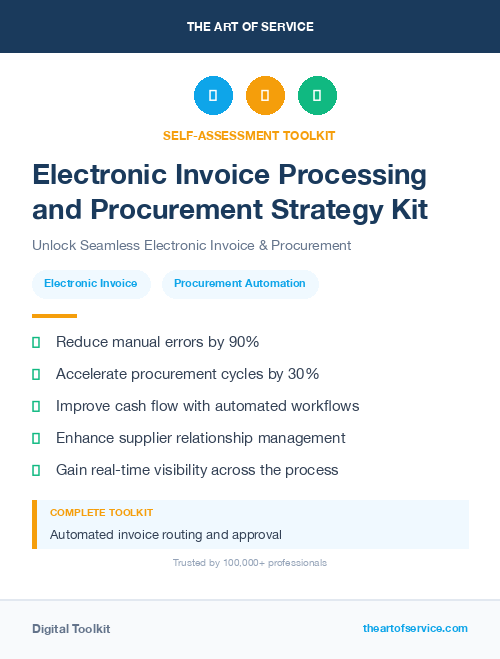 Electronic Invoice Processing and Procurement Strategy Kit