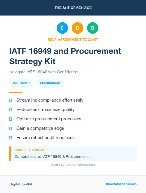 IATF 16949 and Procurement Strategy Kit
