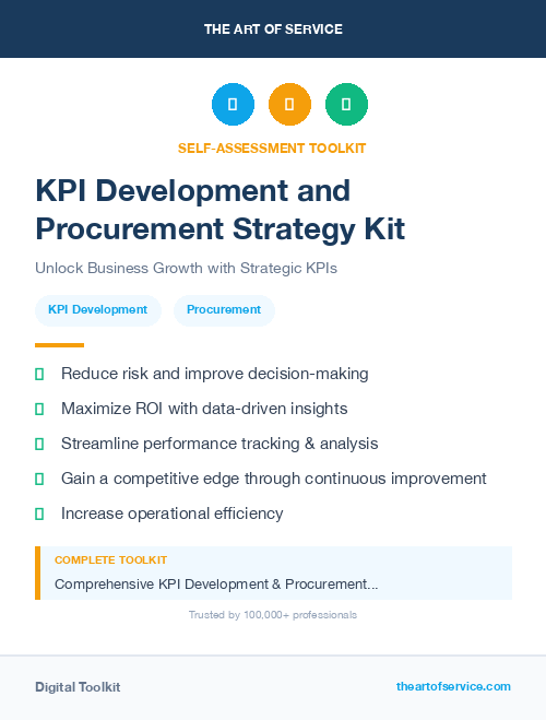KPI Development and Procurement Strategy Kit