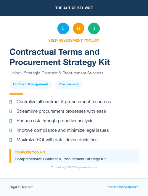 Contractual Terms and Procurement Strategy Kit
